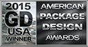 2015 GDUSA American Package Design Awards winner badge