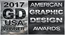2017 GDUSA American Graphic Design Awards winner badge